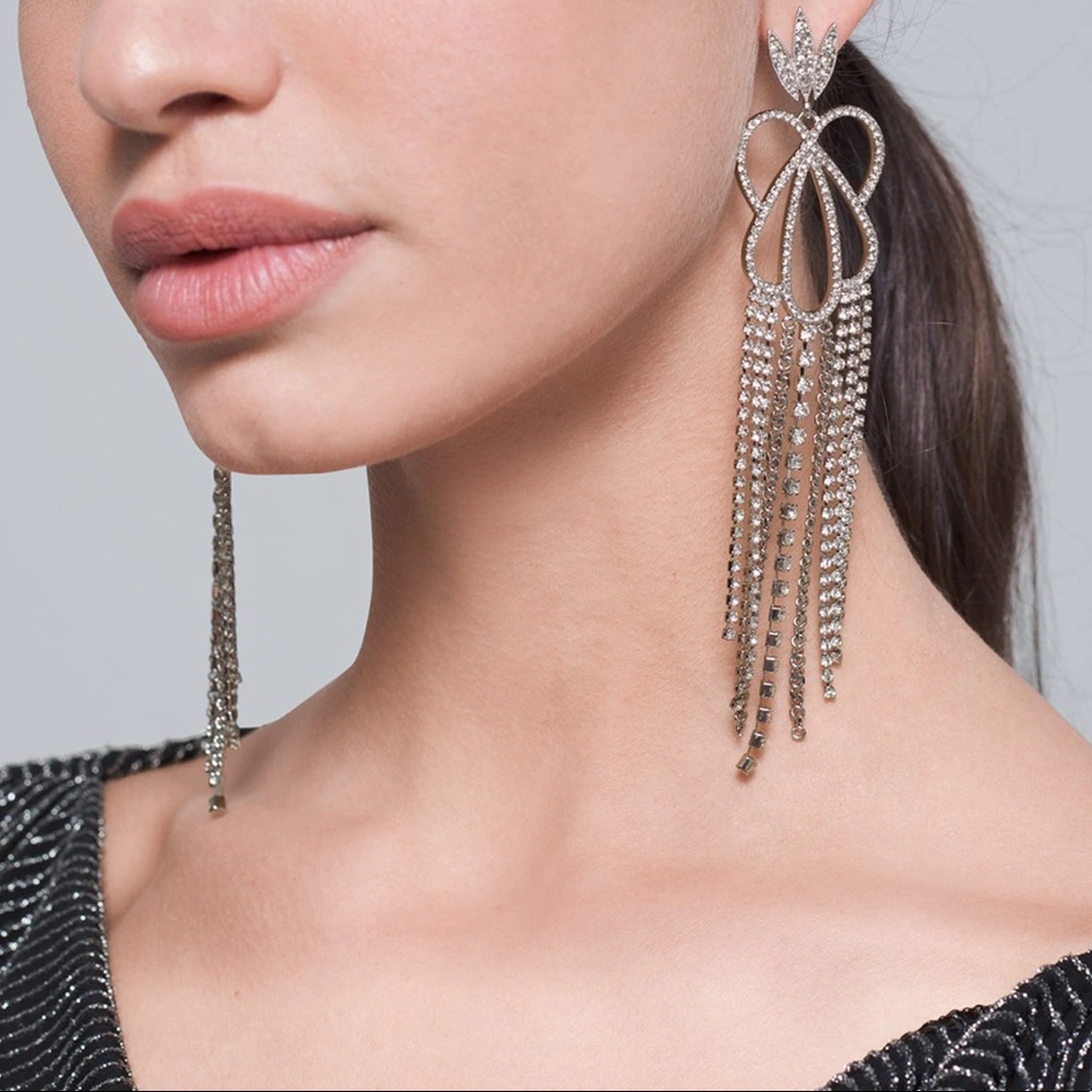 WHBM CRYSTAL WATERFALL EARRINGS